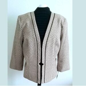 COPY - Danillo Tweed Career Blazer Suit Women Size 12 Tan Brown color